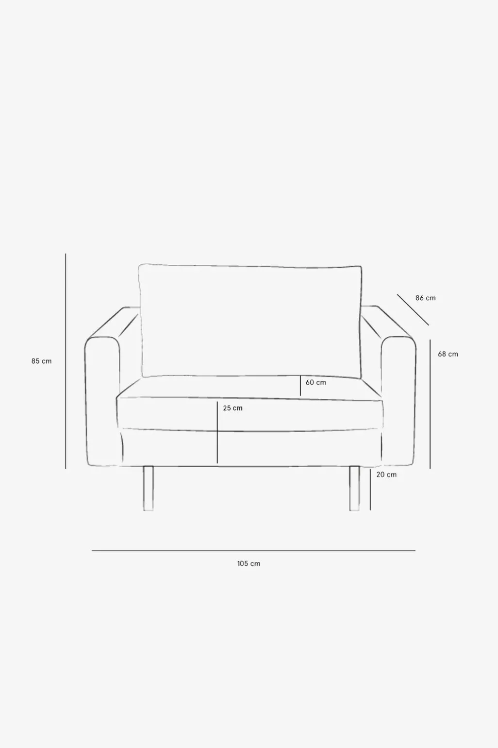 The Duchess velvet loveseat grijs