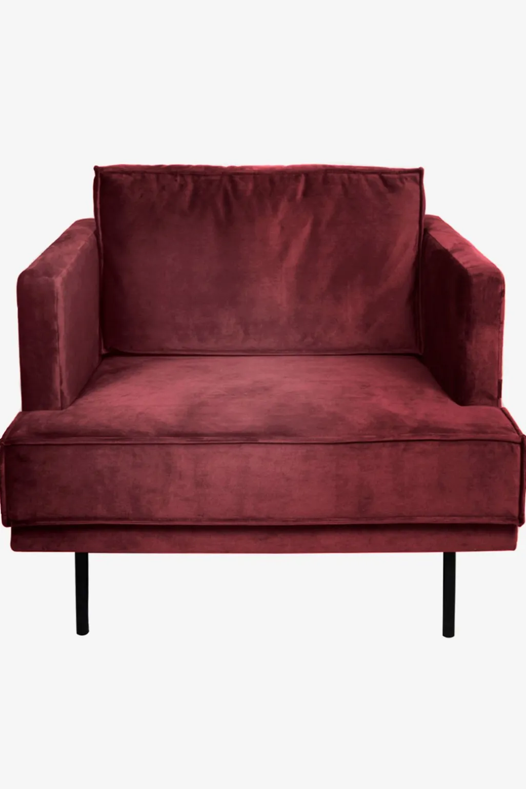 The Duchess velvet loveseat rood
