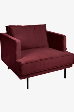 The Duchess velvet loveseat rood
