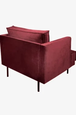 The Duchess velvet loveseat rood
