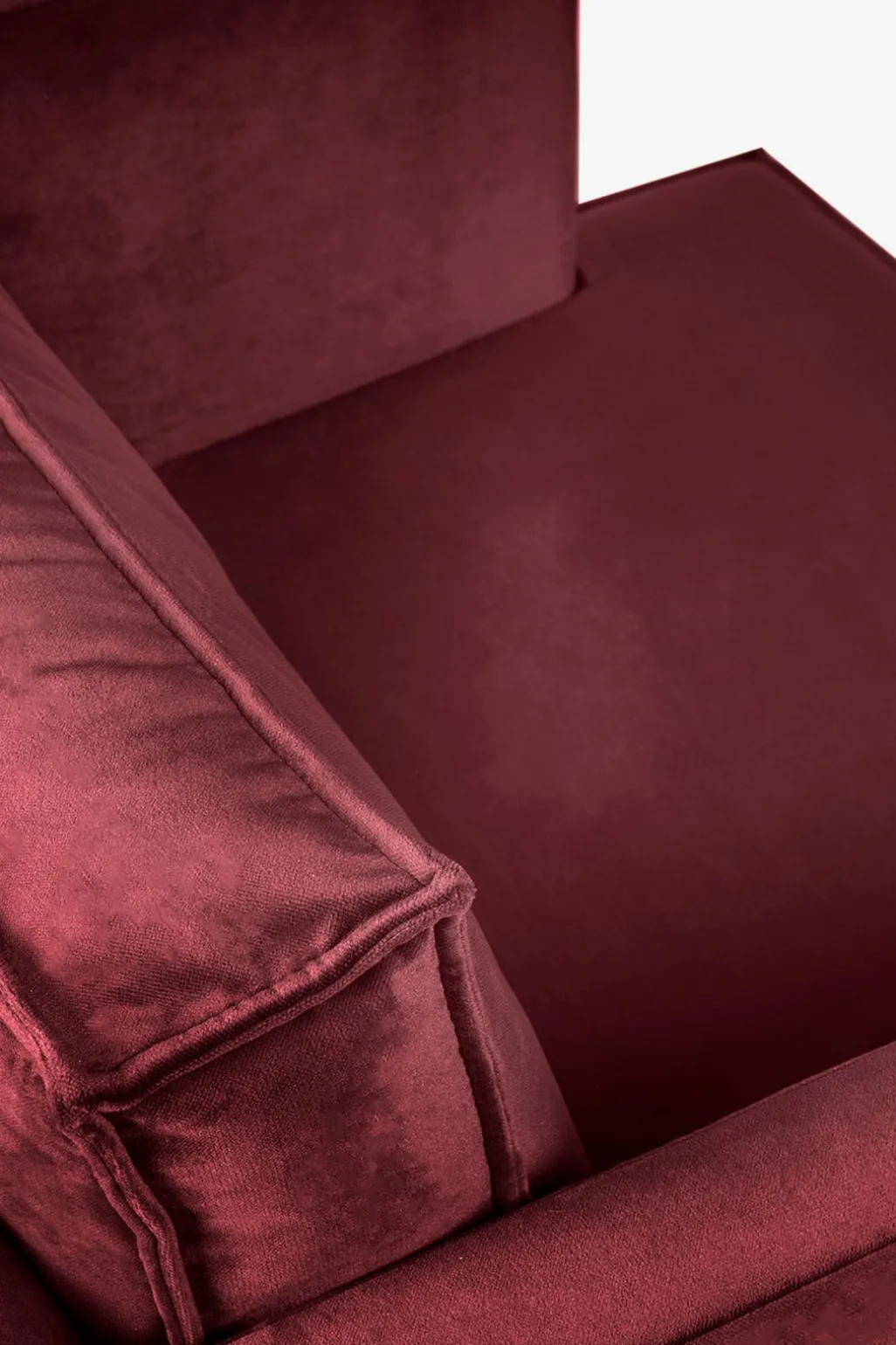 The Duchess velvet loveseat rood