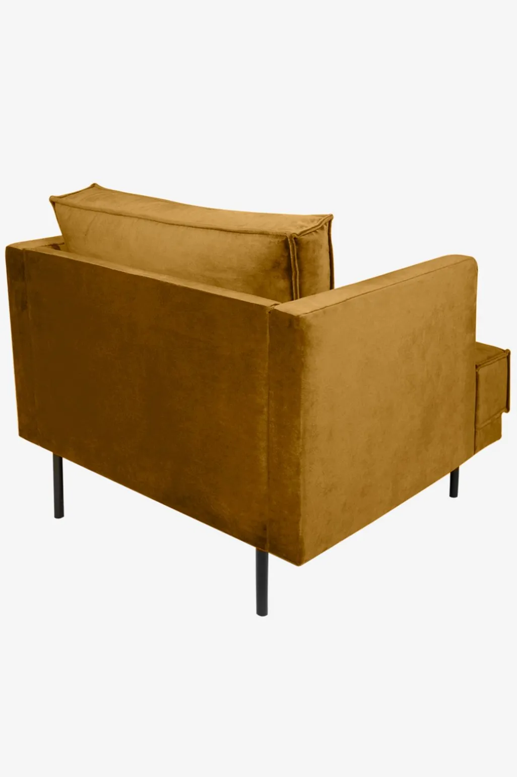 The Duchess velvet loveseat okergeel