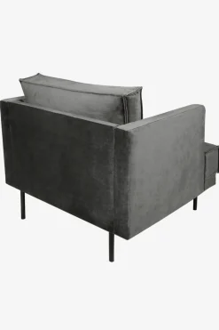 The Duchess velvet loveseat antraciet