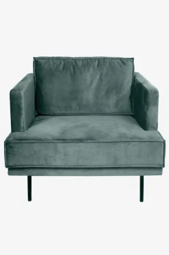 The Duchess velvet loveseat grijs blauw