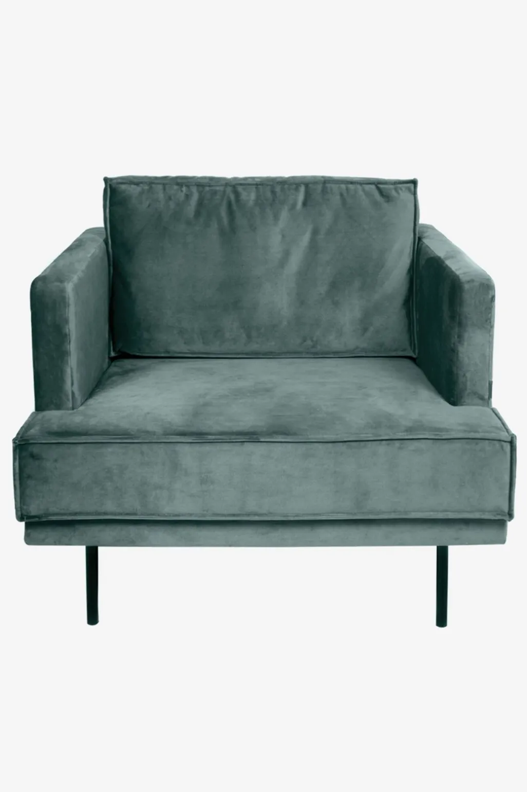 The Duchess velvet loveseat grijs blauw