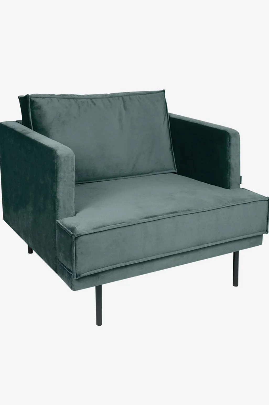 The Duchess velvet loveseat grijs blauw