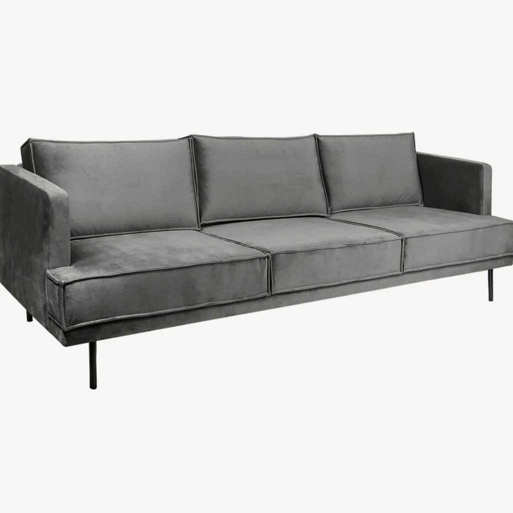 The Duchess velvet 3,5-zits bank antraciet
