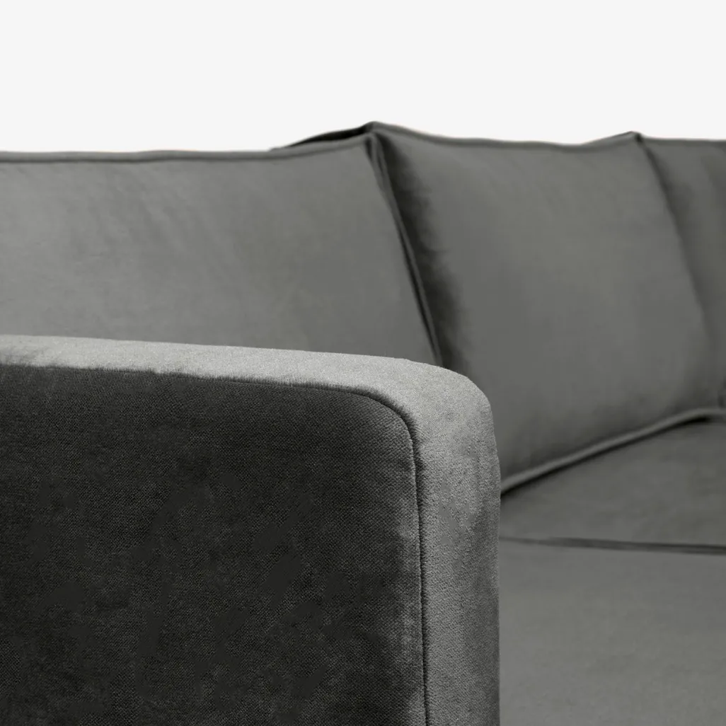 The Duchess velvet 3,5-zits bank antraciet