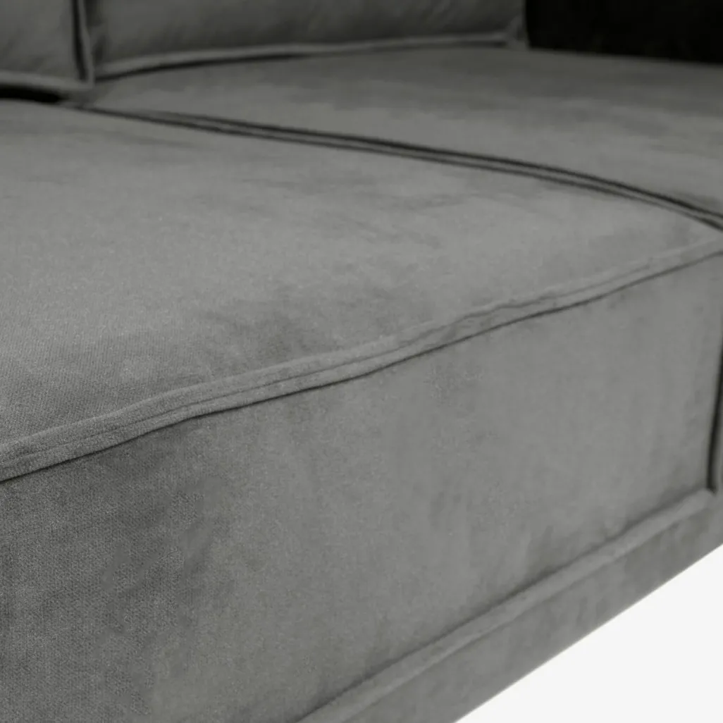 The Duchess velvet 3,5-zits bank antraciet