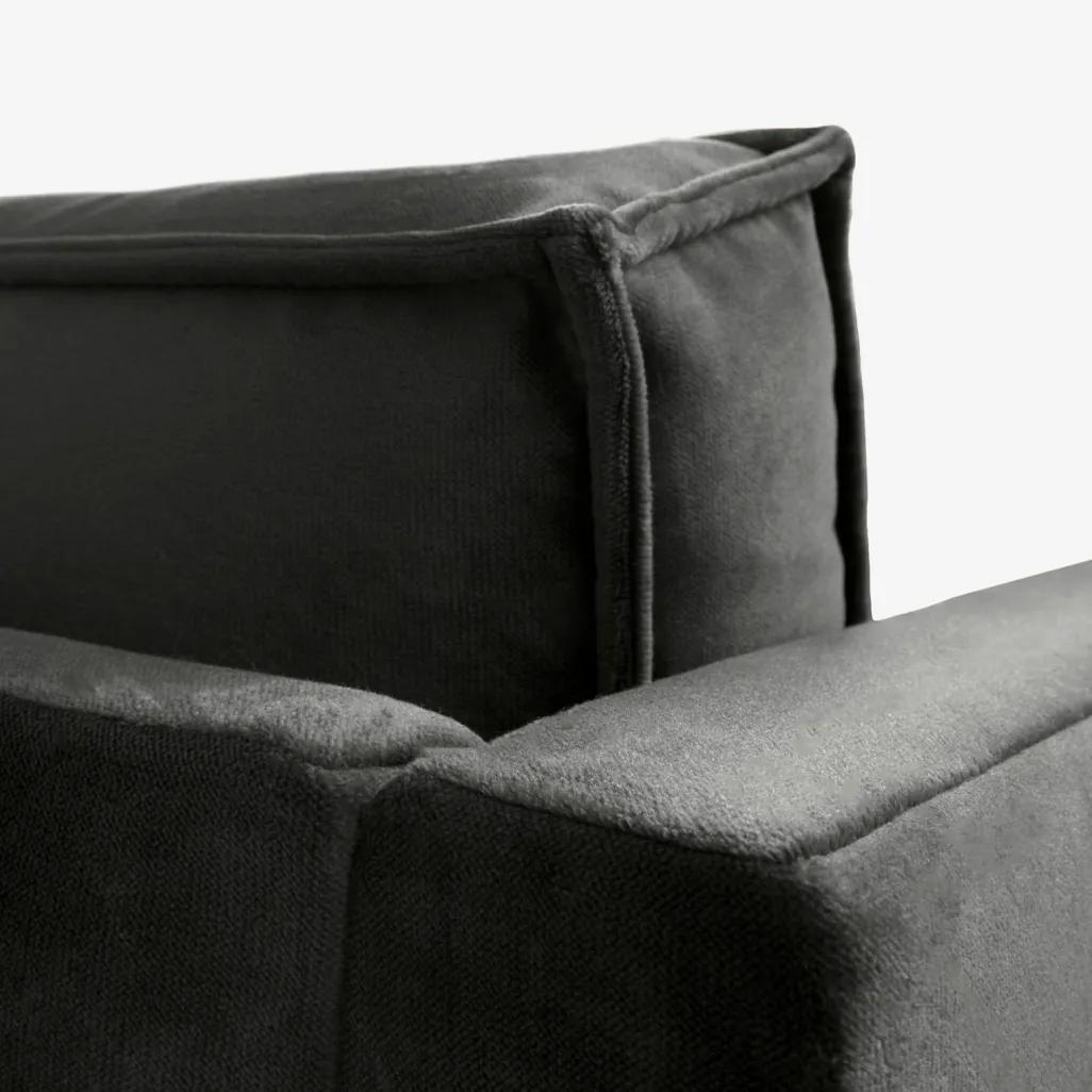 The Duchess velvet 3,5-zits bank antraciet