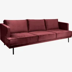 The Duchess velvet 3,5-zits bank wine red