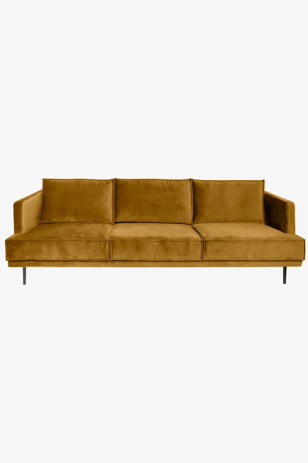 The Duchess velvet 3,5-zits bank okergeel