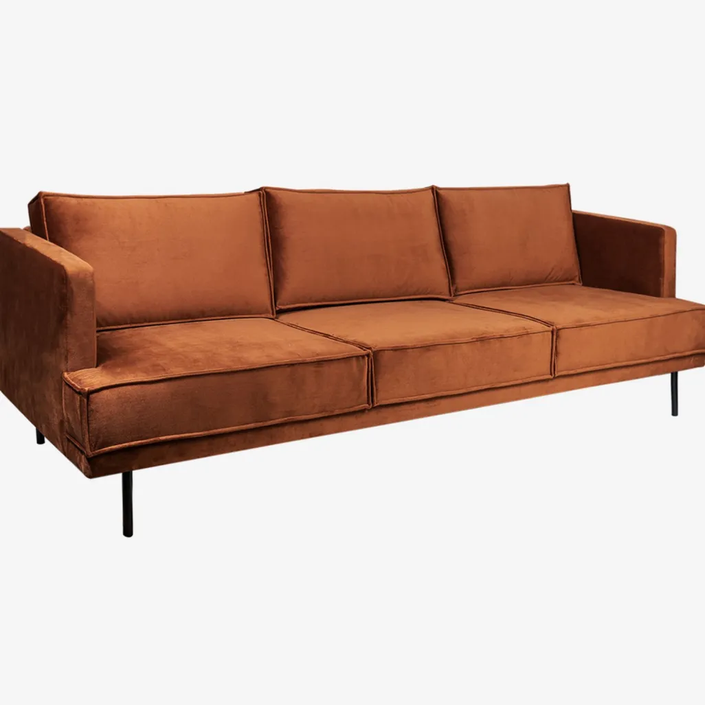 The Duchess velvet 3,5-zits bank roest