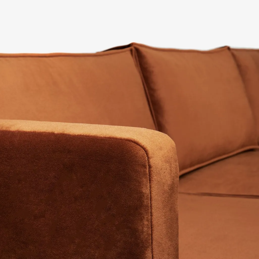The Duchess velvet 3,5-zits bank roest