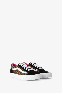 Vans Old Skool zwarte lage sneakers met leopard