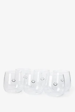 Waterglazen met smiley