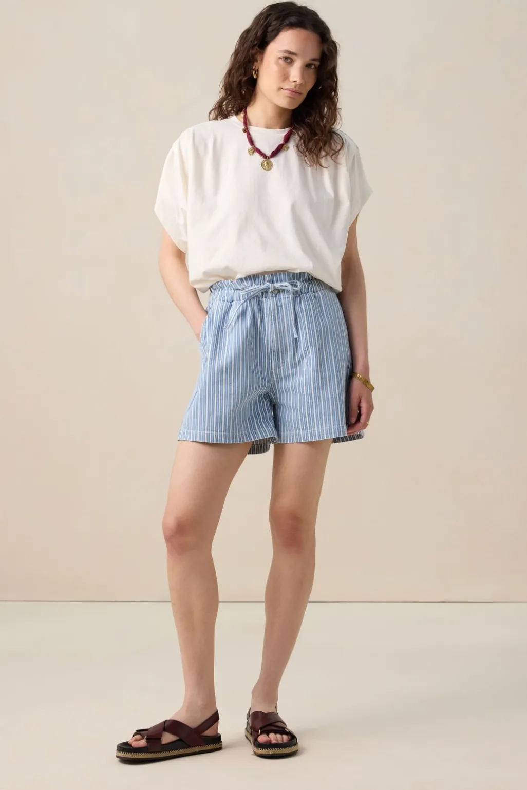 Wit boxy t-shirt