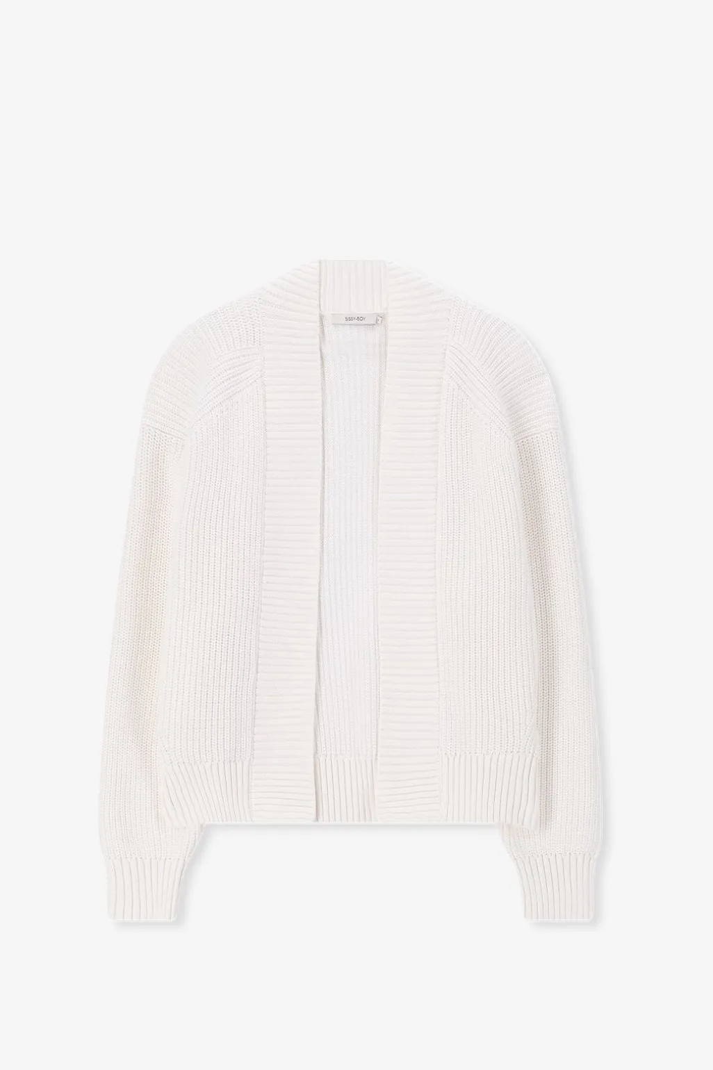Wit gebreid vest