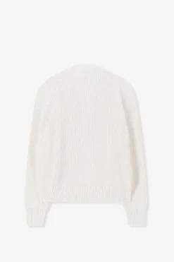 Wit gebreid vest