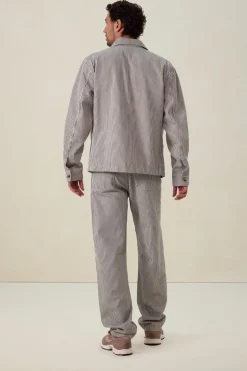Wit gestreept workwear jack