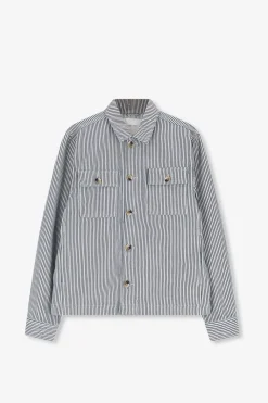 Wit gestreept workwear jack