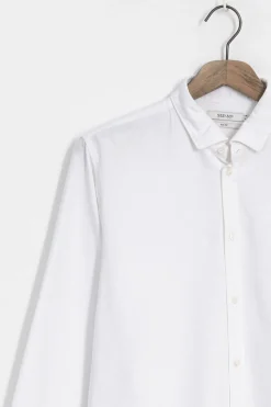 Wit katoenen Oxford overhemd