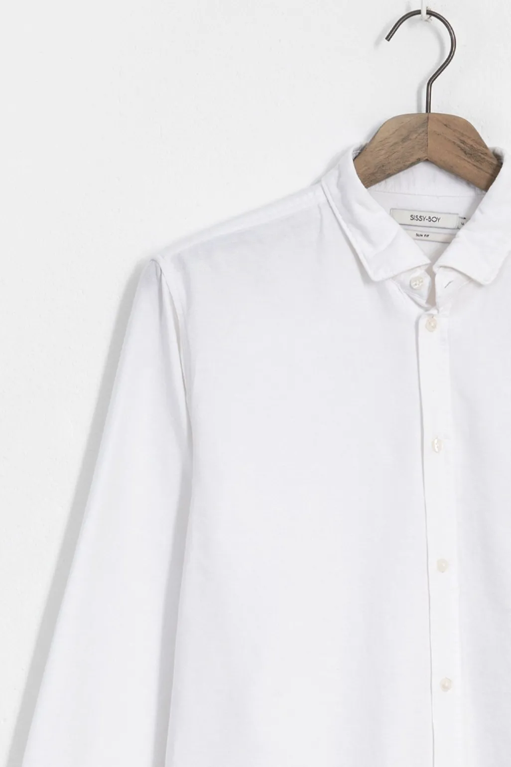 Wit katoenen Oxford overhemd