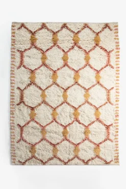 Wit kleed met honey comb print