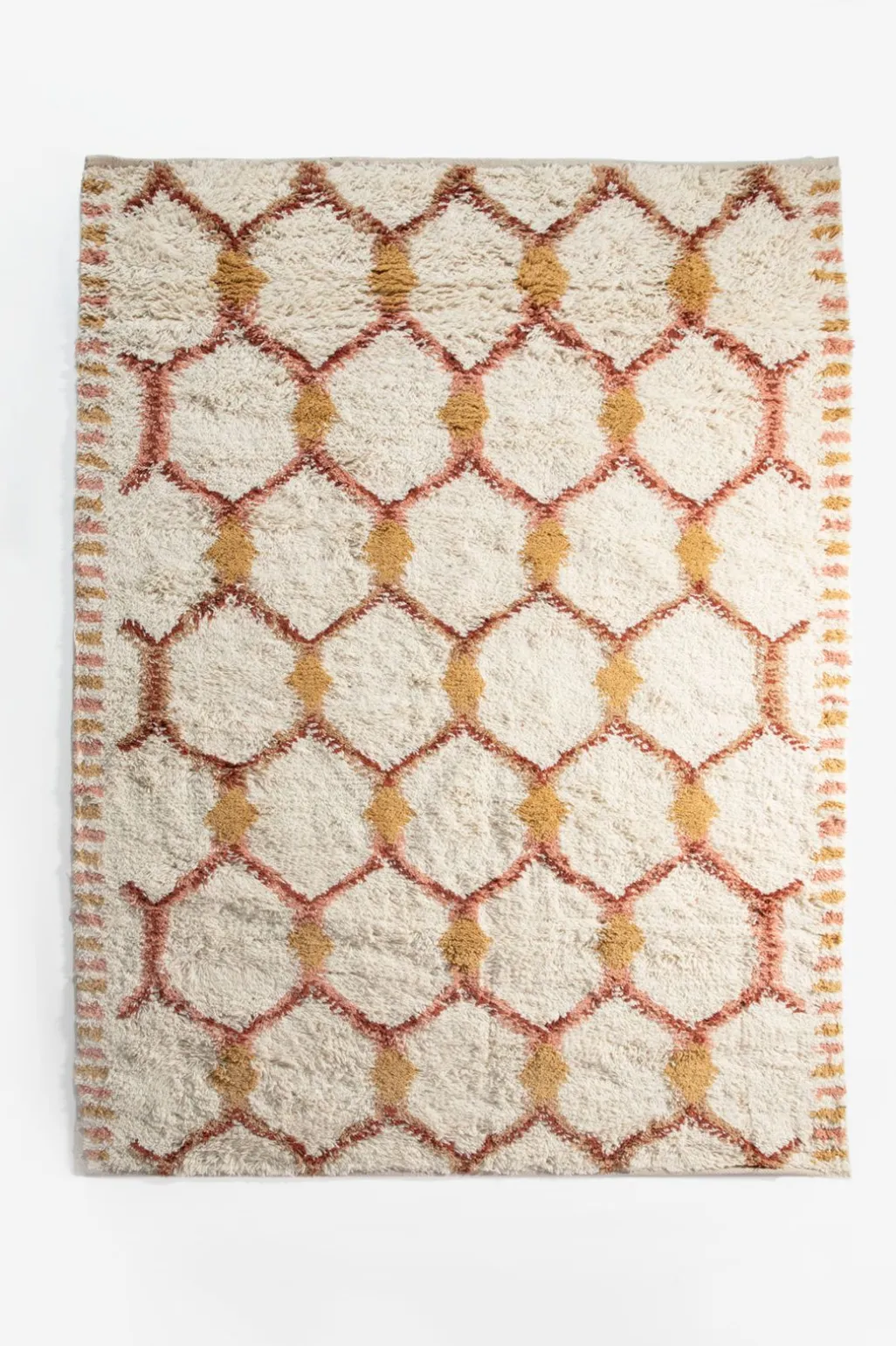 Wit kleed met honey comb print