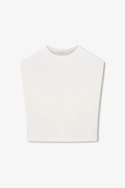 Wit mouwloos T-shirt