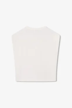 Wit mouwloos T-shirt