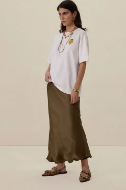 Wit oversized T-shirt met artwork