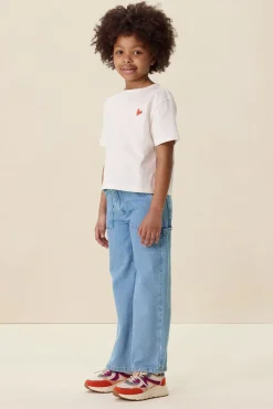 Wit oversized T-shirt met print