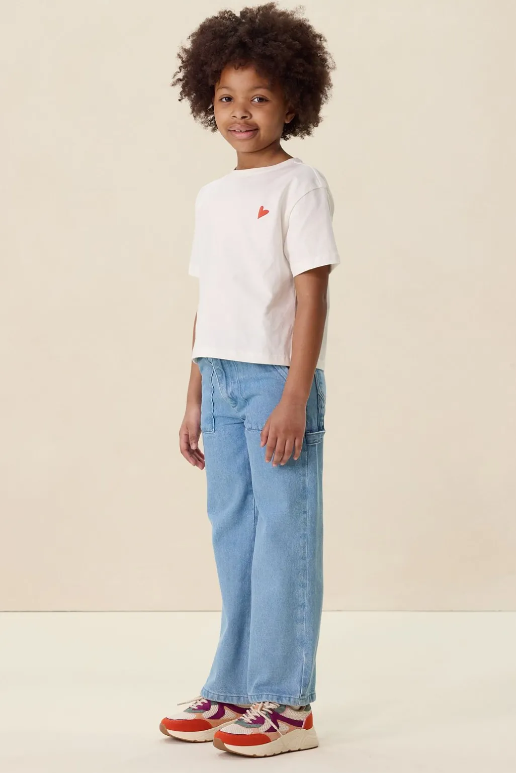 Wit oversized T-shirt met print
