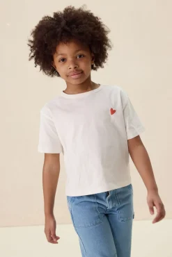 Wit oversized T-shirt met print