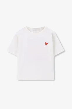 Wit oversized T-shirt met print