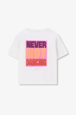 Wit oversized T-shirt met print