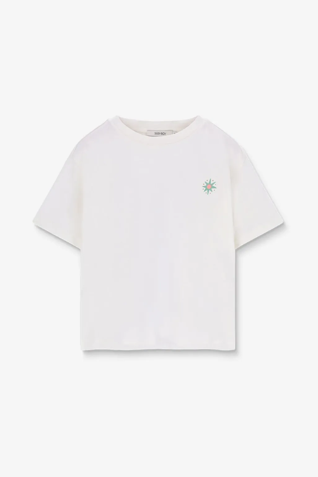 Wit oversized T-shirt met artwork
