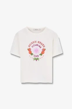 Wit T-shirt met artwork