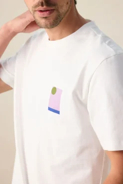 Wit T-shirt met artwork