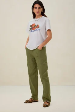 Wit T-shirt met artwork