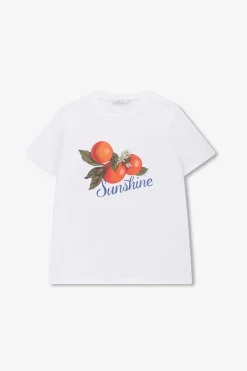 Wit T-shirt met artwork