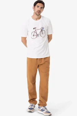 Wit T-shirt met fiets