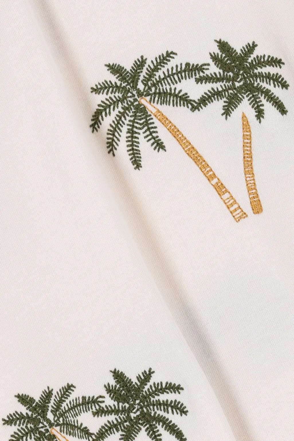 Wit T-shirt met palmboom embroidery