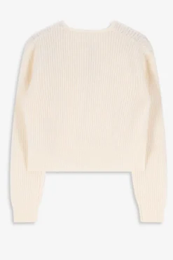 Wit vest met embroidery en strikdetails