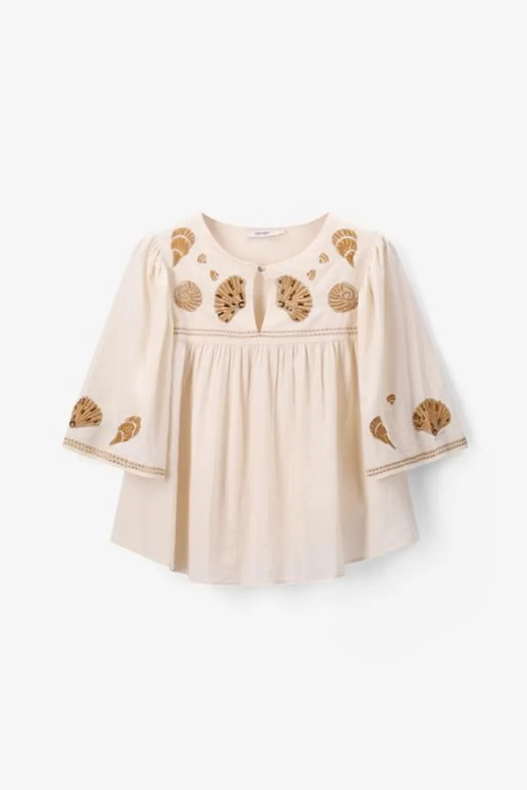 Witte blouse met embroidery