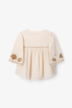 Witte blouse met embroidery