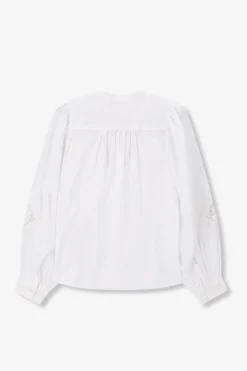 Witte blouse met kanten details