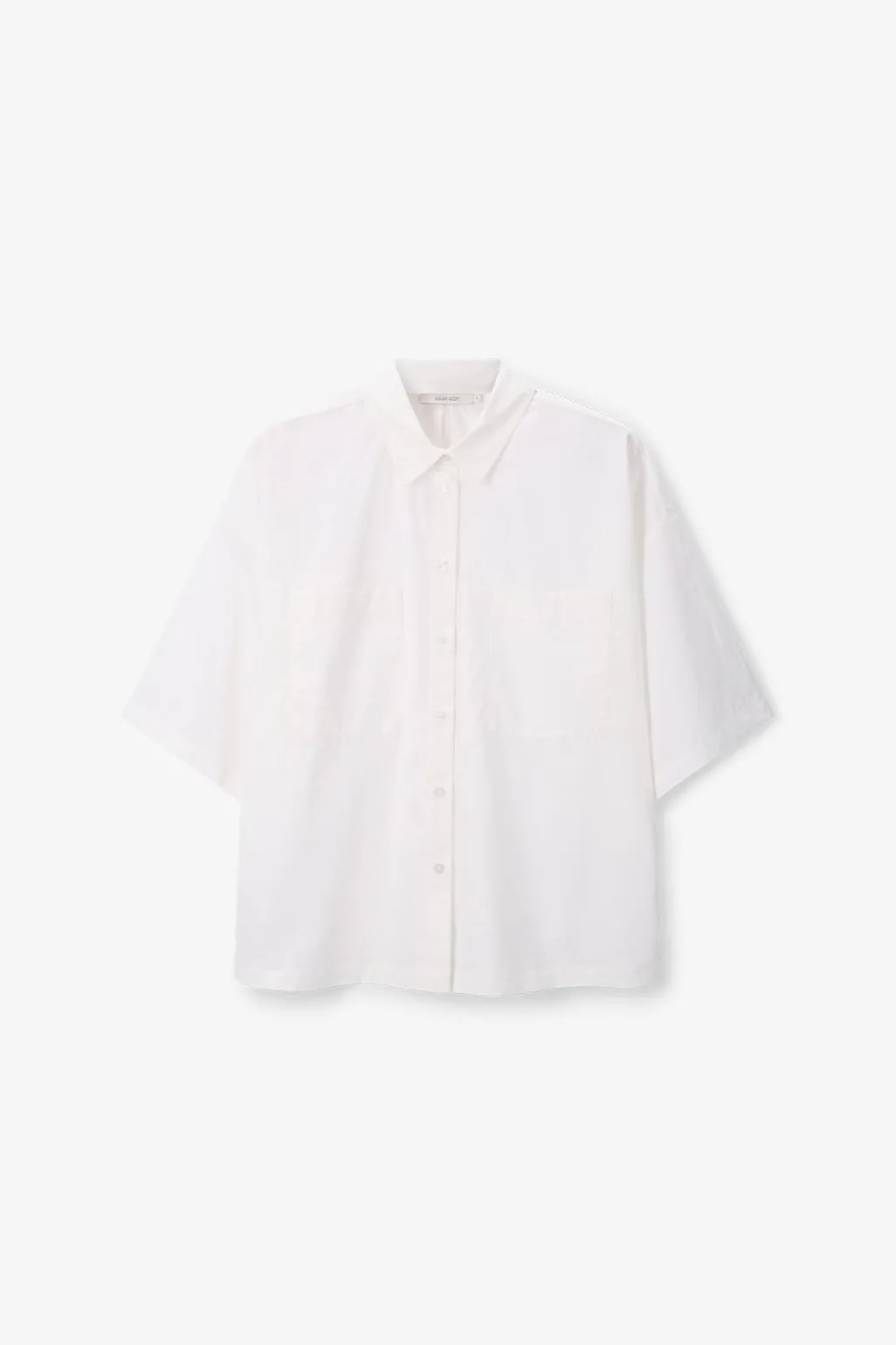 Witte blouse met korte mouwen