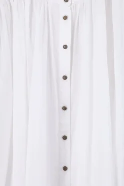 Witte blouse met pofmouwen